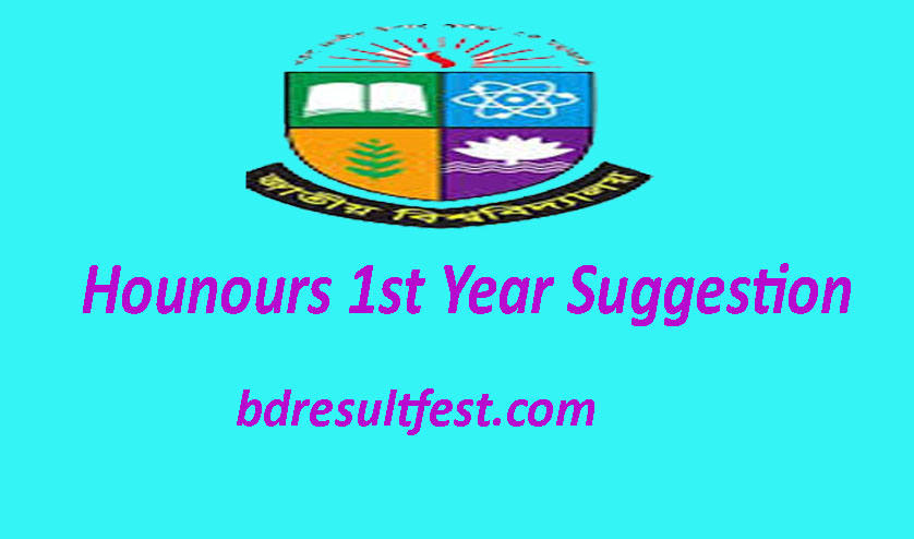 Hounours 1st Year Suggestion 2023