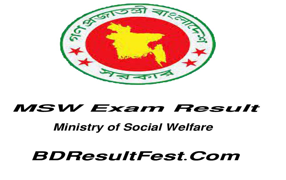 MSW Exam Result 2024- Ministry of Social Welfare